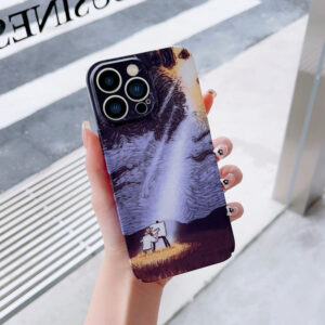 For iPhone 14 Precise Hole Oil Painting Pattern PC Phone Case(Shine)