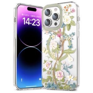 For iPhone 14 MagSafe Magnetic TPU Phone Case(Blue Hydrangea Ball)
