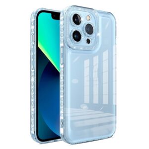 For iPhone 14 Shinning Diamond Space Shockproof Phone Case (Blue)